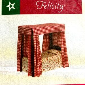 NEW American Girl Felicity Doll Canopy Bed and Bedding Set Retired